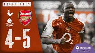 North London is red  Tottenham Hotspur 45 Arsenal  Classic highlights  2004 [upl. by Bolitho]