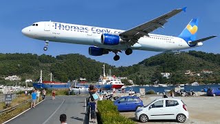 SKIATHOS  LOW Landings and JETBLASTS at the European St Maarten  40 MINUTES Skiathos only [upl. by Ginsberg759]