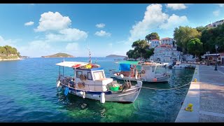 A walk through Skiathos Town in summer 2020 4K [upl. by Calesta136]