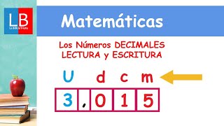 Los Números DECIMALES LECTURA y ESCRITURA ✔👩‍🏫 PRIMARIA [upl. by Amiaj]