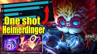 HEIMERDINGER 1 SHOT BUILD Most damage every game [upl. by Navi]