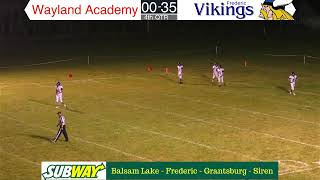 Frederic Vs Wayland Academy FB [upl. by Brana518]