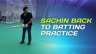 Sachin Tendulkar amp classic straight drives hear the sound of the bat  MCA Indoor Practice [upl. by Nomolas]