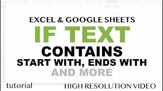 If Text Contains Word  Excel amp Google Sheets [upl. by Maje]