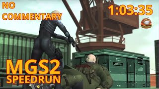 Metal Gear Solid 2 Any Speedrun  No Commentary  10335 [upl. by Coates]