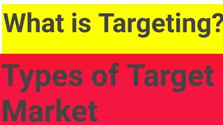 Targeting in Marketing  Types or Approaches of Target Marketing  Marketing Management [upl. by Block]