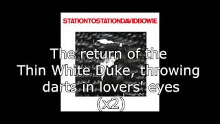 Station to Station  David Bowie  Lyrics [upl. by Ulric]