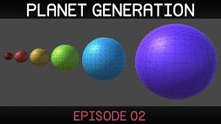 Unity Procedural Planets E02 settings editor [upl. by Eatnwahs704]