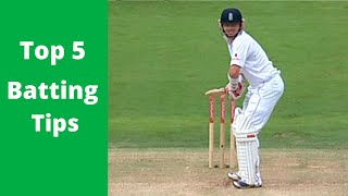 How To Improve Your Batting  Top 5 Batting Tips [upl. by Alvira]