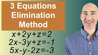 Solving Systems of 3 Equations Elimination [upl. by Rao604]