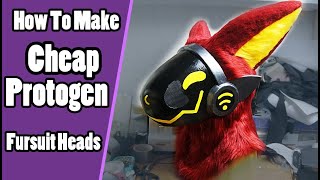 How To Make A Cheap Protogen Fursuit Head  PDF Template  Fursuit Tutorial [upl. by Ttenaj]