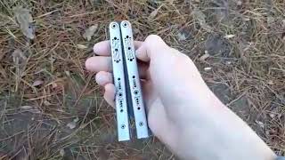 Double Rollout Opening Balisong Tutorial Beginner Tricks [upl. by Mirabel]