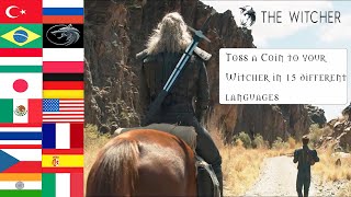 Toss a Coin to your Witcher in 15 different languages [upl. by Anilrahc]