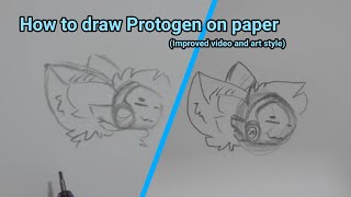 How to draw Protogen head on paper  Art Stuff Tutorial [upl. by Nahtanaj687]