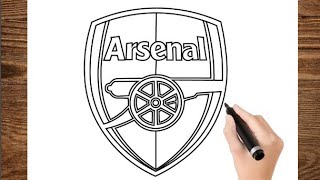 How To Draw Arsenal FC logo [upl. by Dreddy264]