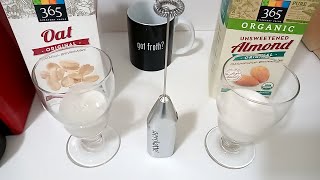 Oat Milk vs Almond Milk part 2 Frothing Test [upl. by Ulani46]