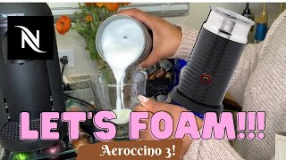 How To Foam Milk With Aeroccino 3 Make Coffee With Foam Tips amp Tricks  Easy Foamed Latte Recipe [upl. by Bore]