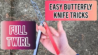 Full Twirl Balisong Tutorial  EASY BUTTERFLY KNIFE TRICKS [upl. by Llehsal798]