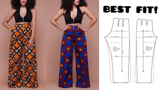 Best PALAZZO PANT Tutorial  How to CUT and SEW [upl. by Erich]