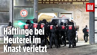 Gefängnismeuterei Polizei stürmt Knast in Thüringen  JVA Untermaßfeld [upl. by Hsevahb]